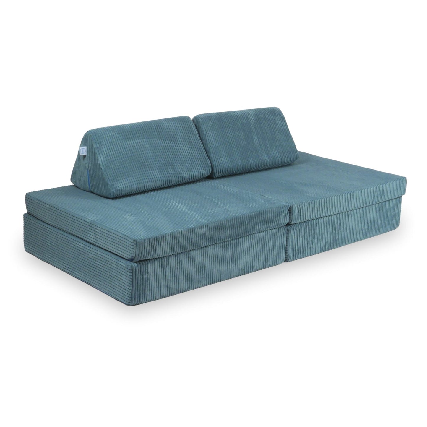 Housse de canapé de jeu Montessori en velours côtelé standard bleu