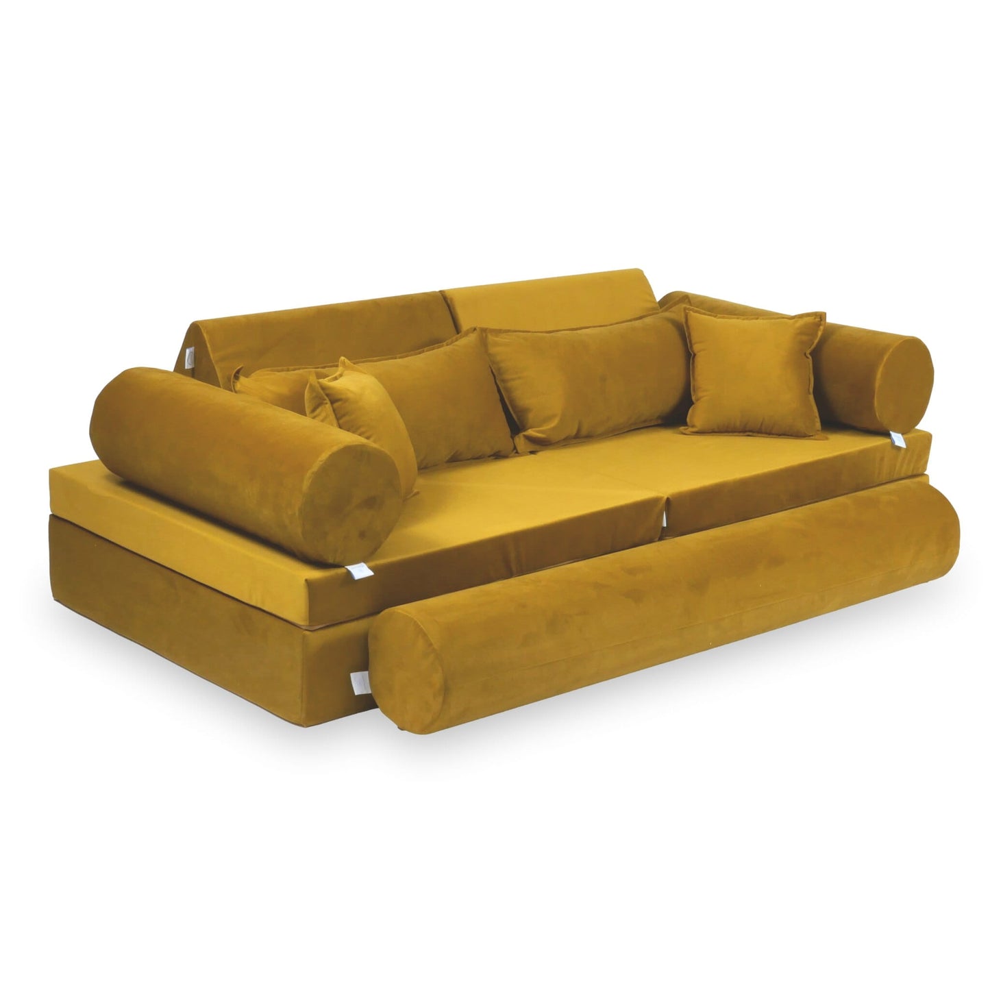 Housse de canapé de jeu Montessori velours de luxe or