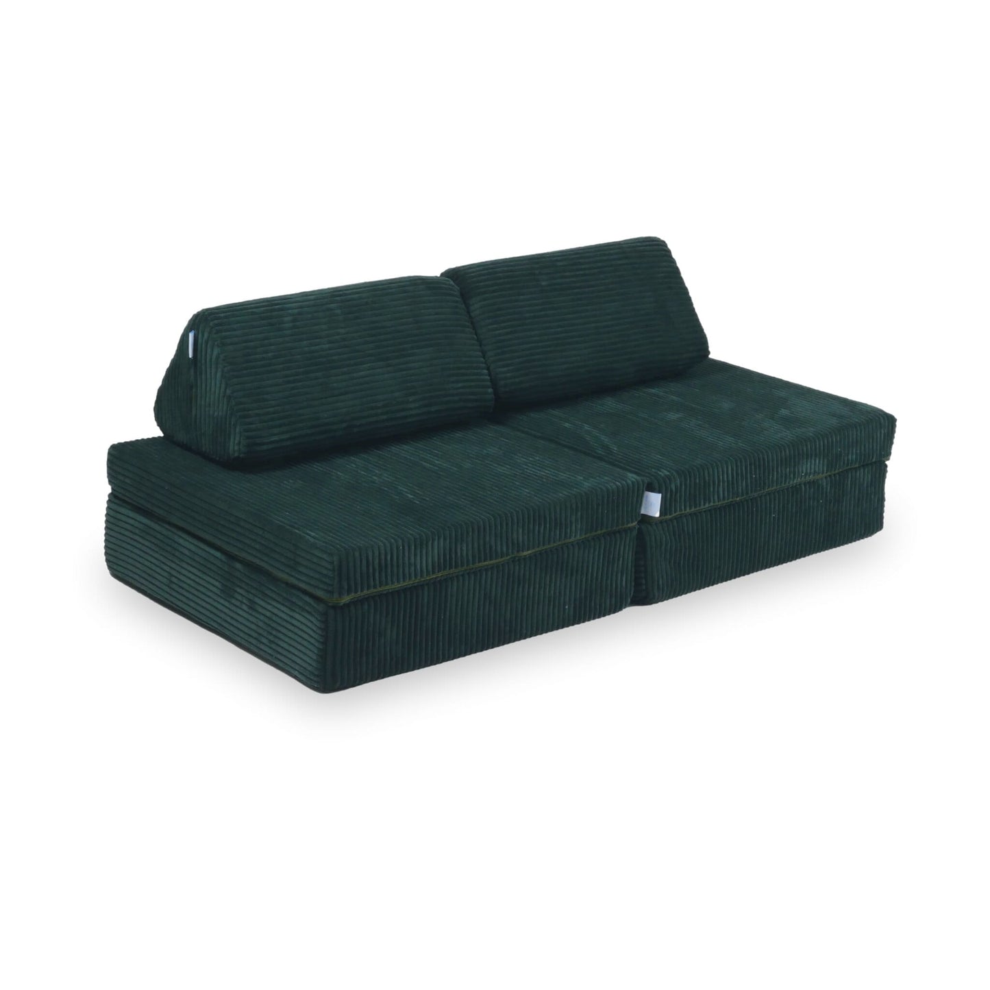 Housse de canapé Montessori Mini Play Standard en velours côtelé vert