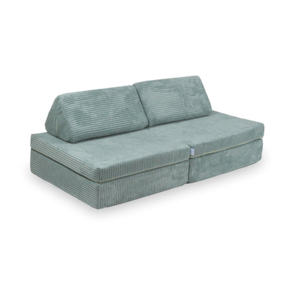 Housse de canapé Montessori Mini Play Standard en velours côtelé Menthe clair