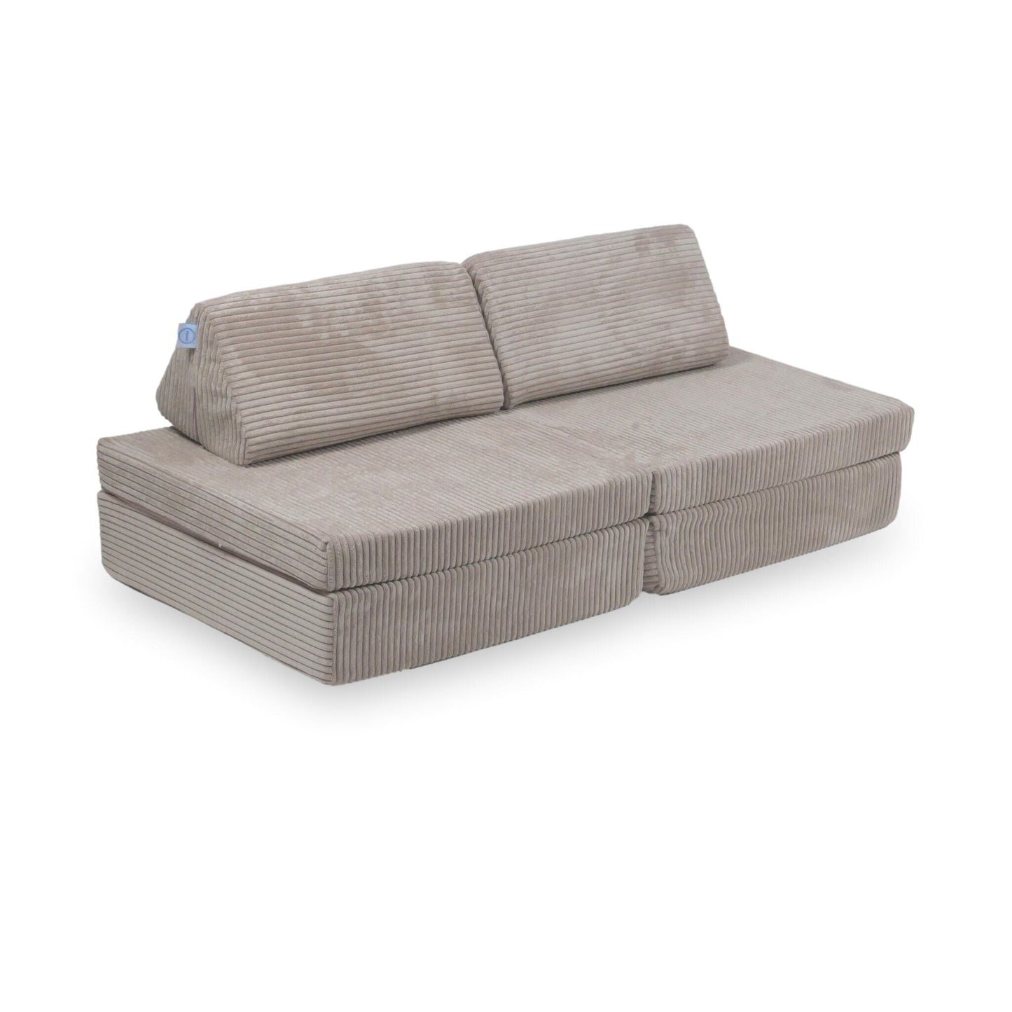 Housse de canapé Montessori Mini Play Standard en velours côtelé rose clair
