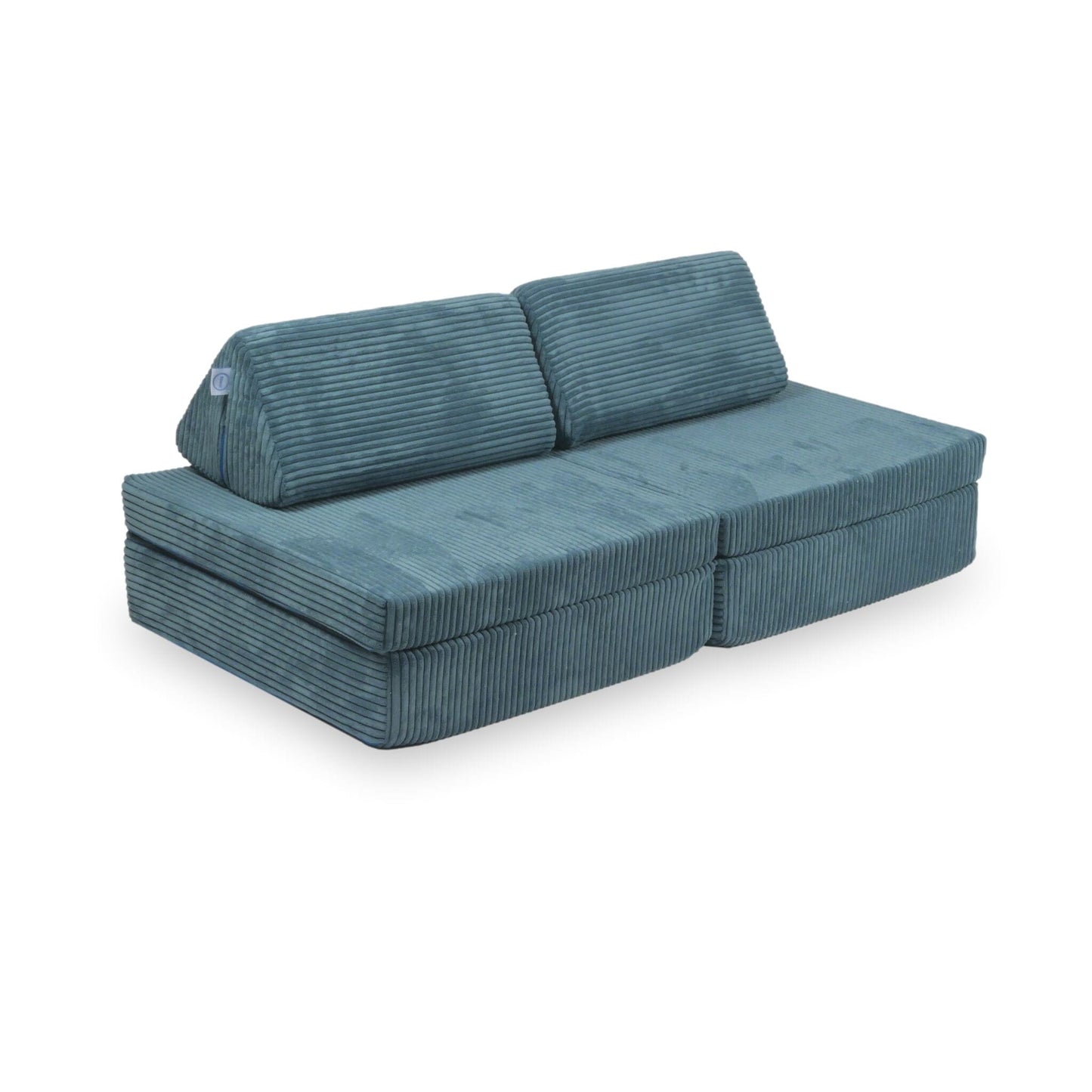Housse de canapé Montessori Mini Play Standard en velours côtelé bleu
