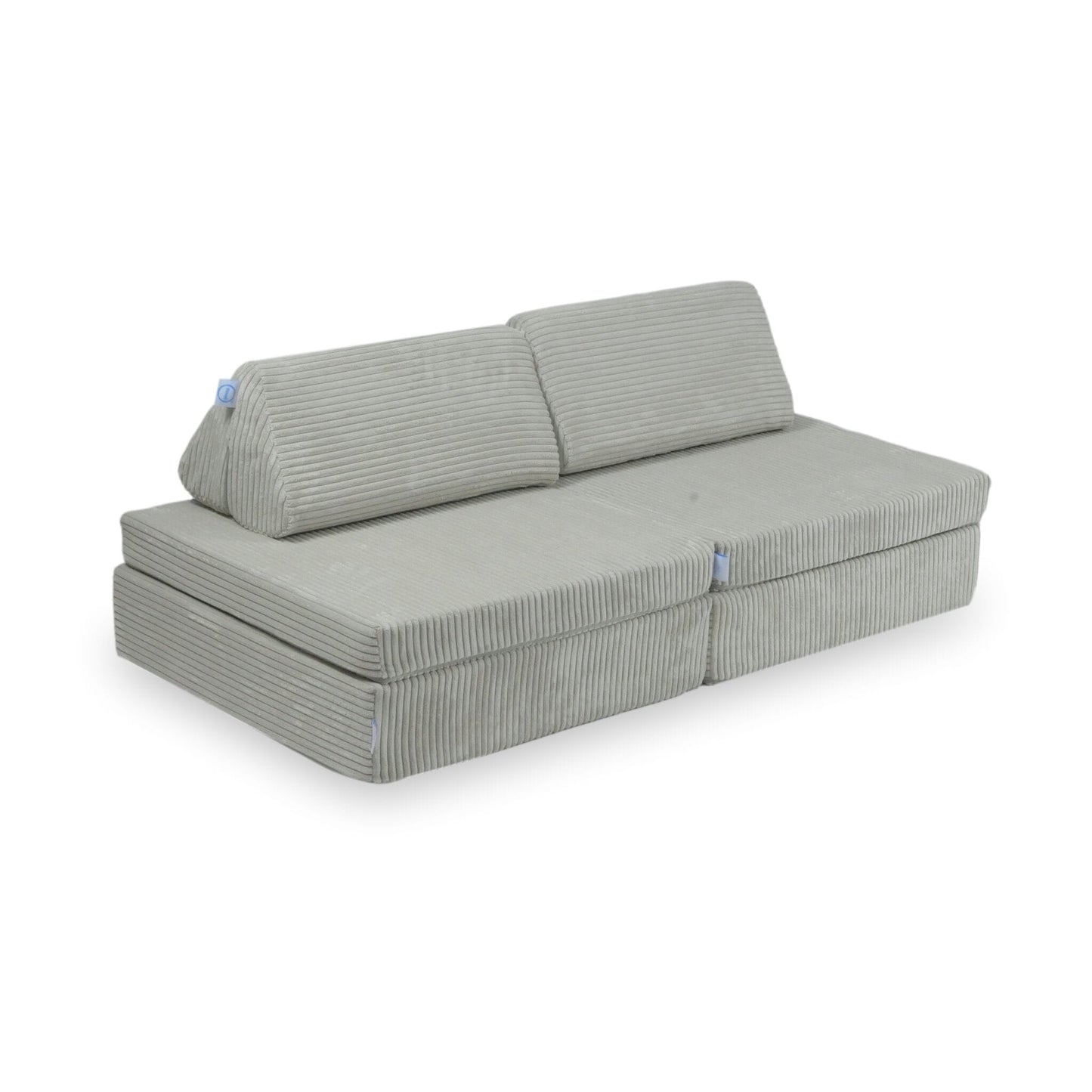 Housse de canapé Montessori Mini Play confort velours côtelé gris