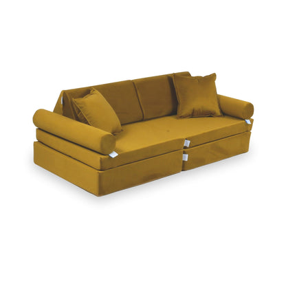 Housse de canapé Montessori Mini Play confort velours doré