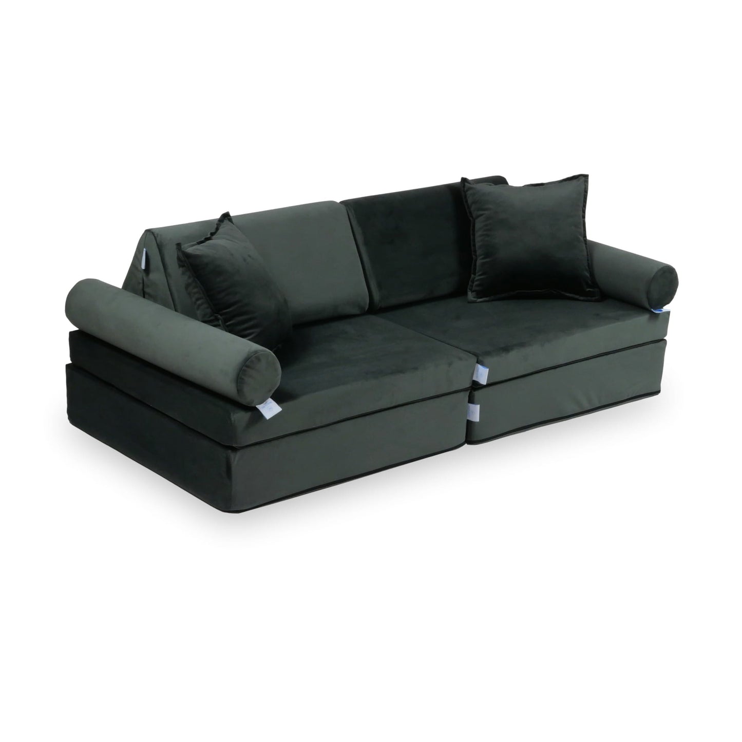Housse de canapé Montessori Mini Play confort velours graphite