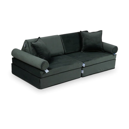 Housse de canapé Montessori Mini Play confort velours graphite