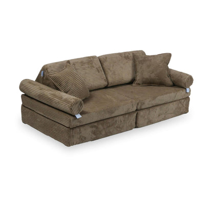 Housse de canapé Montessori Mini Play confort velours côtelé caramel