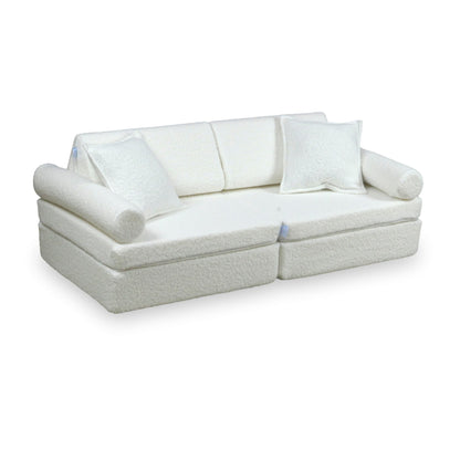 Housse de canapé Montessori Mini Play confort boucle blanc