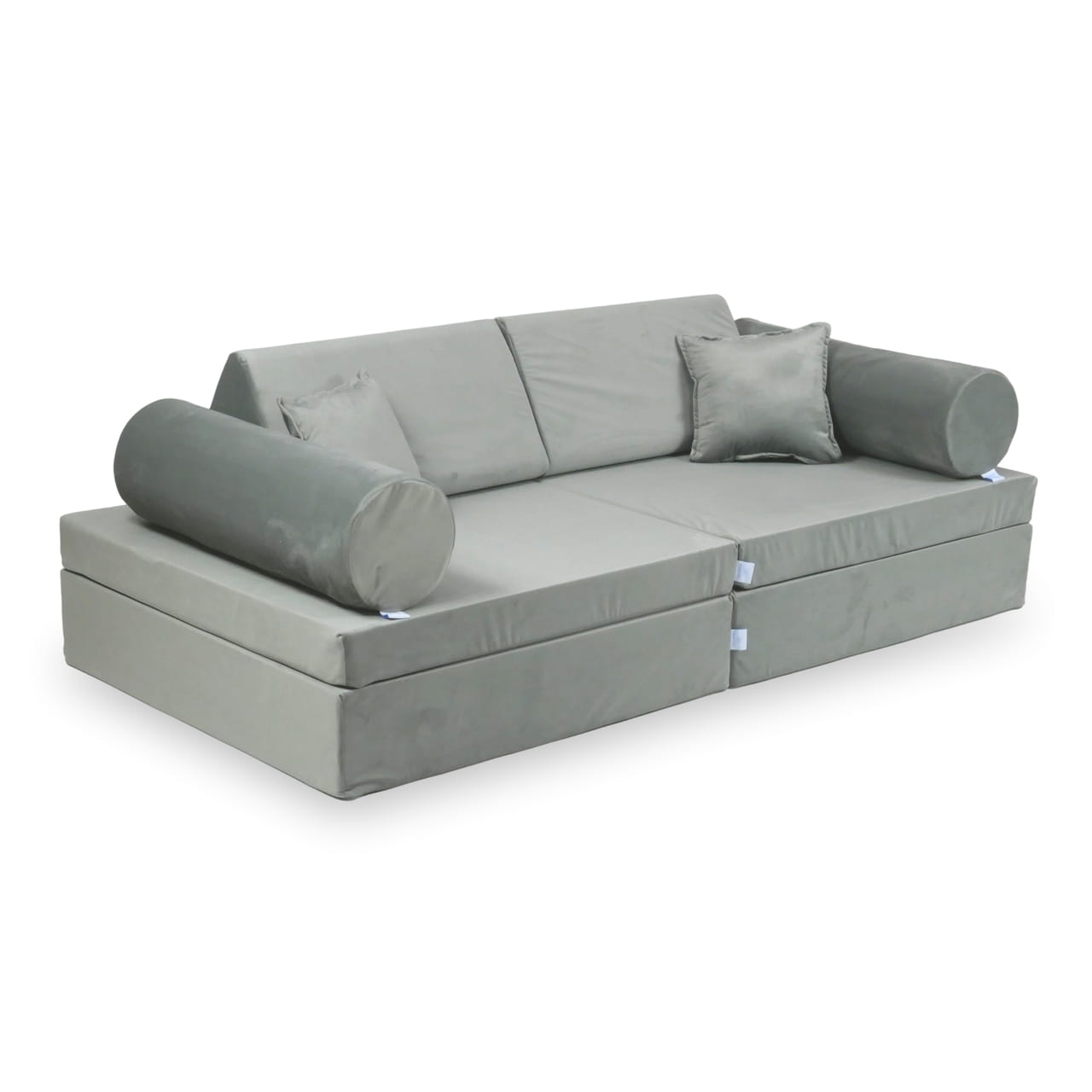 Housse de canapé de jeu Montessori confort velours gris