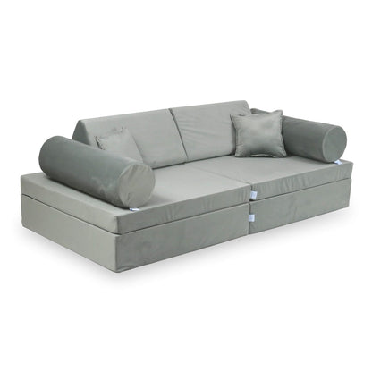 Housse de canapé de jeu Montessori confort velours gris
