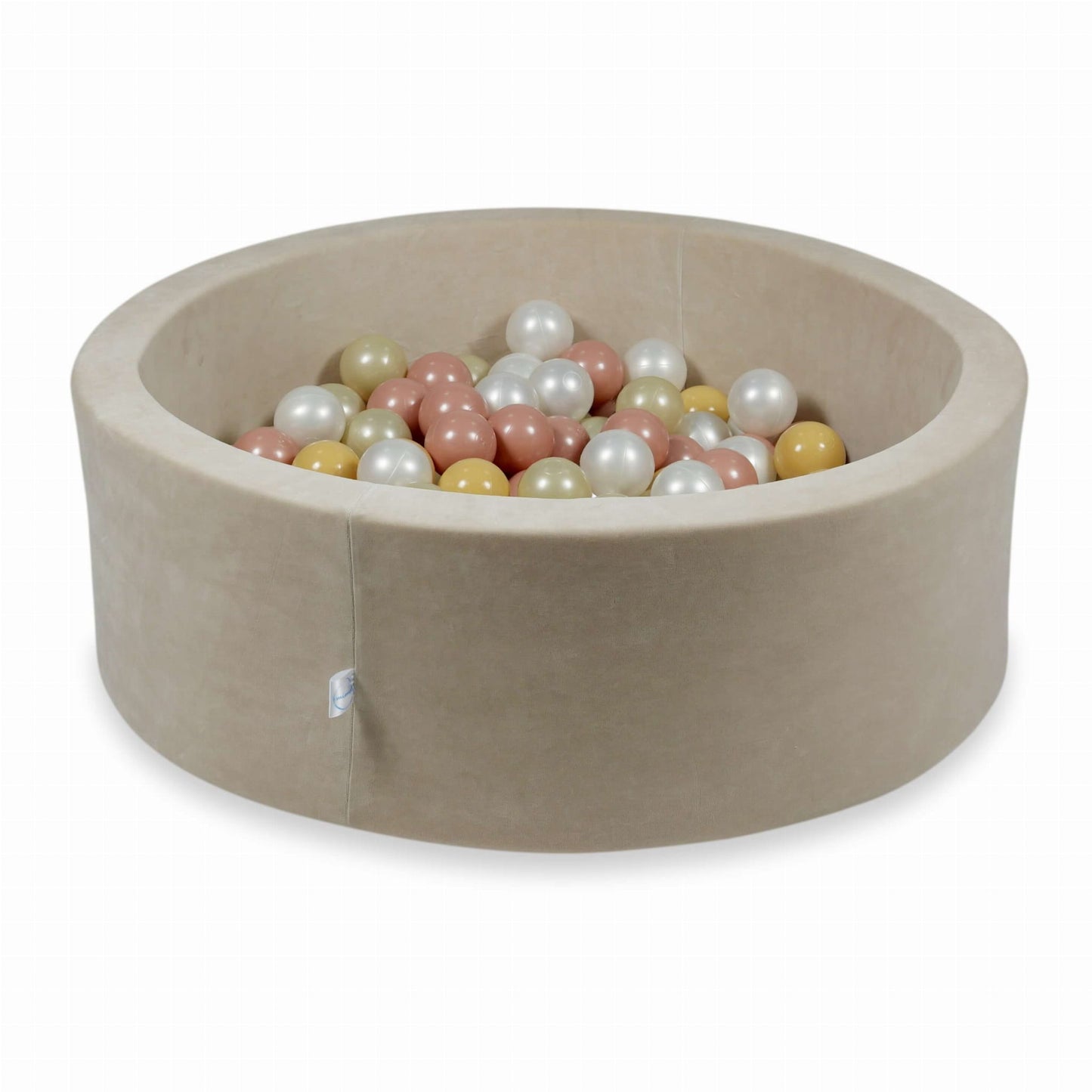 Piscine à Balles 90x30cm Velvet Soft Beige avec boules 200pcs (or clair, perle, beige, or rose)