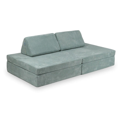 Housse de canapé de jeu Montessori en velours côtelé standard, menthe clair