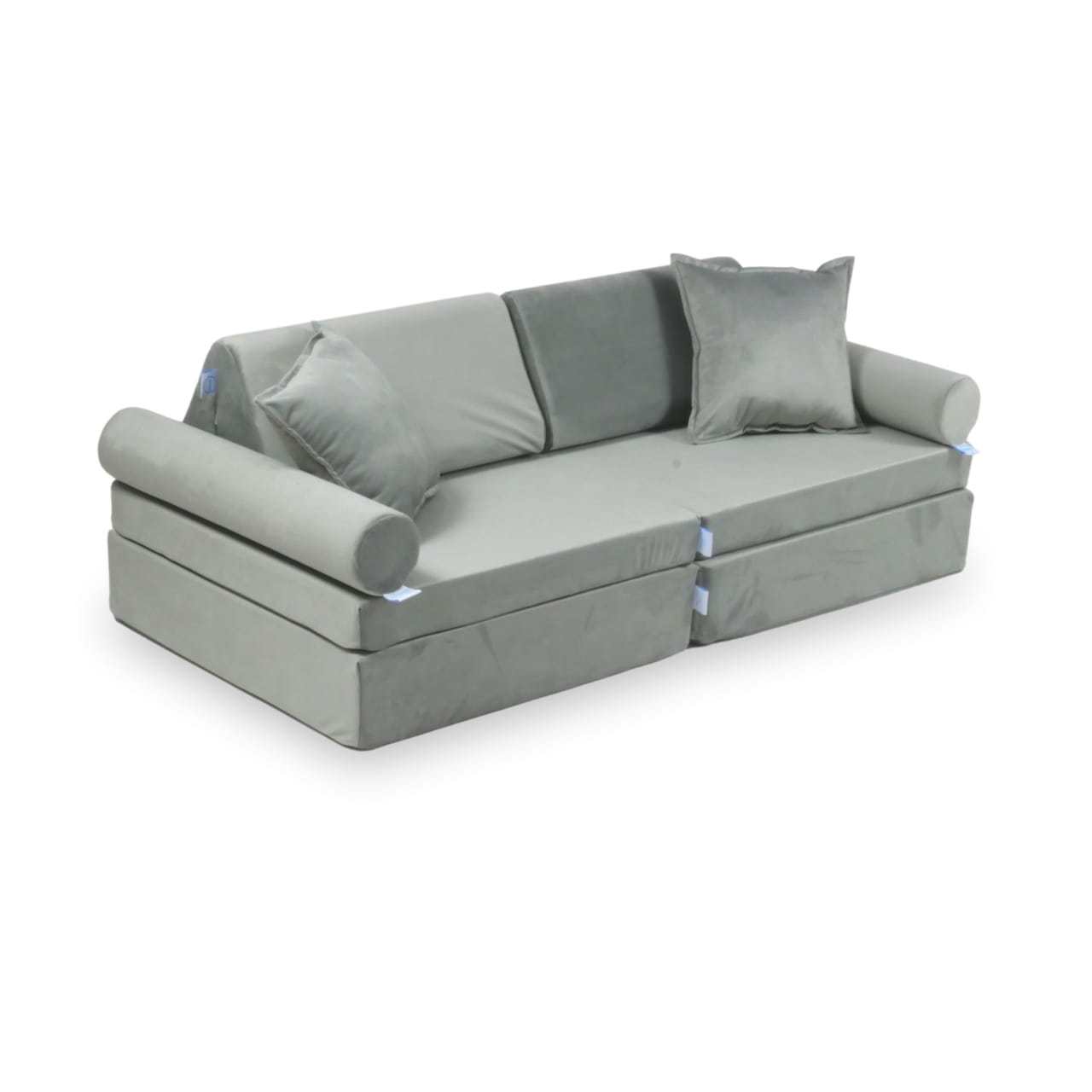 Housse de canapé Montessori Mini Play confort velours gris