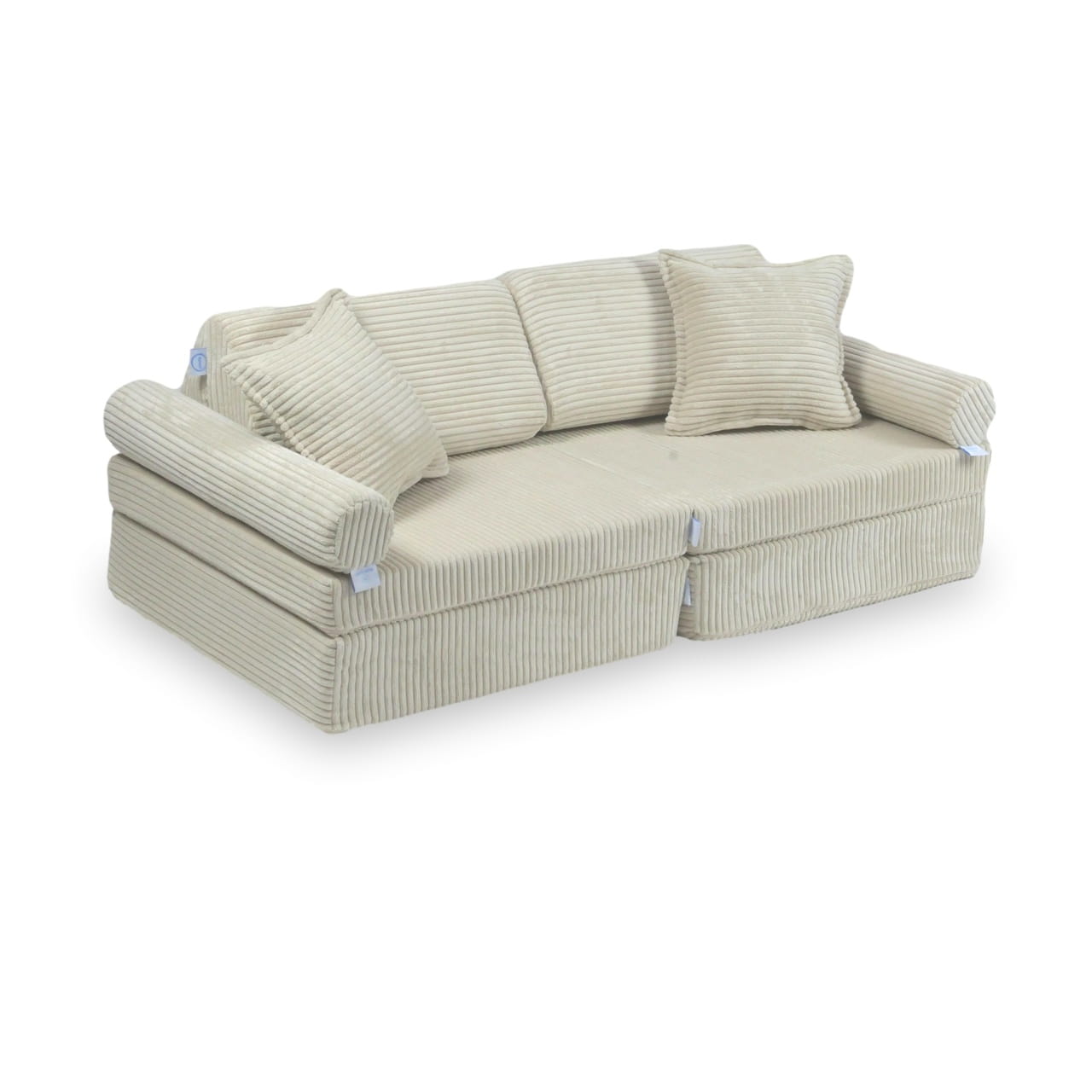 Housse de canapé Montessori Mini Play confort velours côtelé Beige