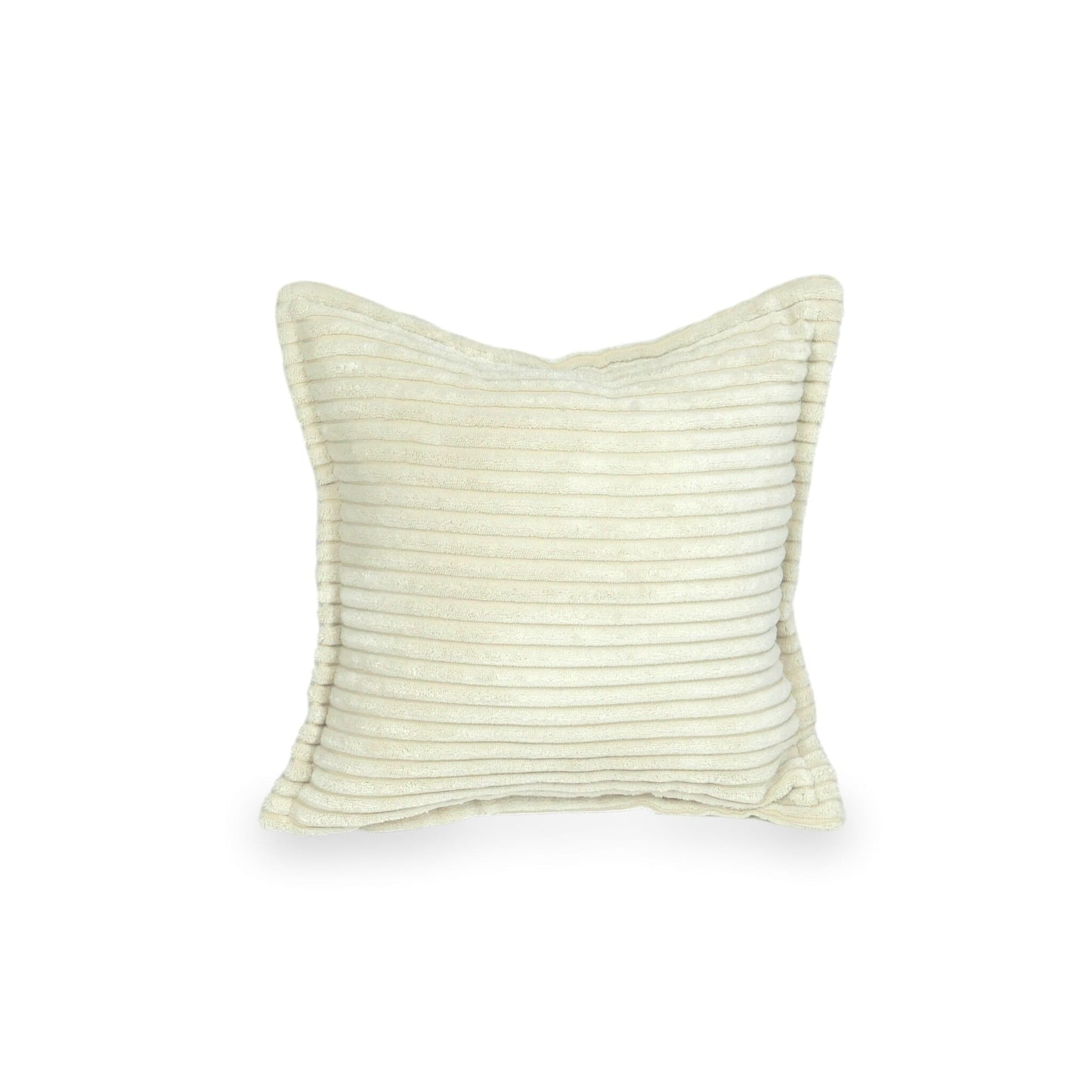 Petit coussin de jeu pour canapé velours côtelé beige