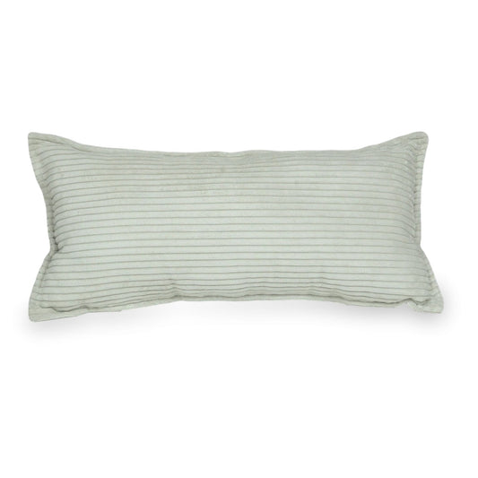 Grand coussin de jeu pour canapé velours côtelé gris