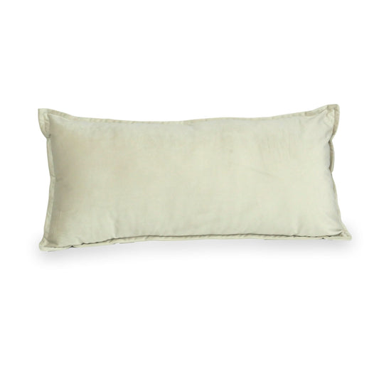 Grand coussin de jeu pour canapé velours écru