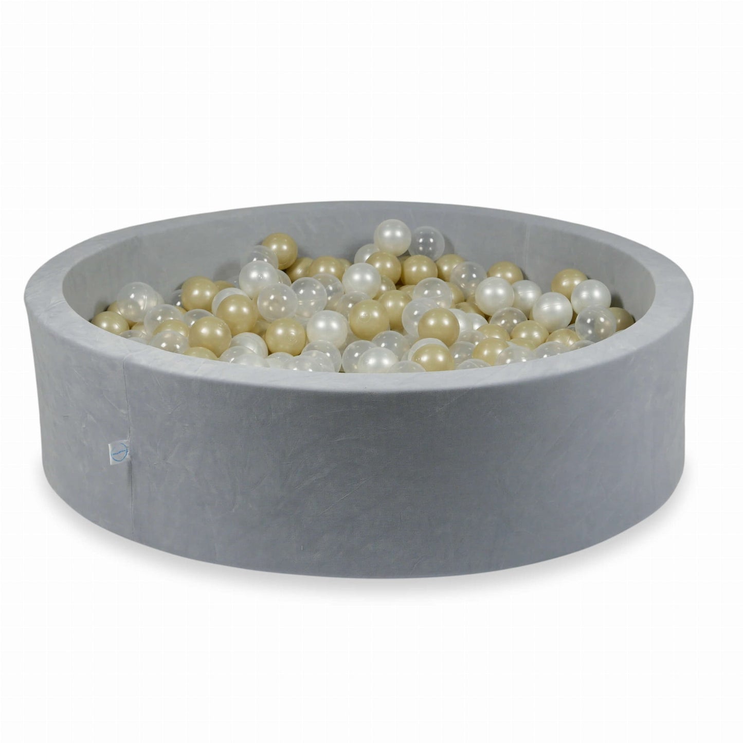 Piscine à Balles 110x30cm Velvet Soft Light Grey avec balles 400pcs (transparent, or clair, perle)