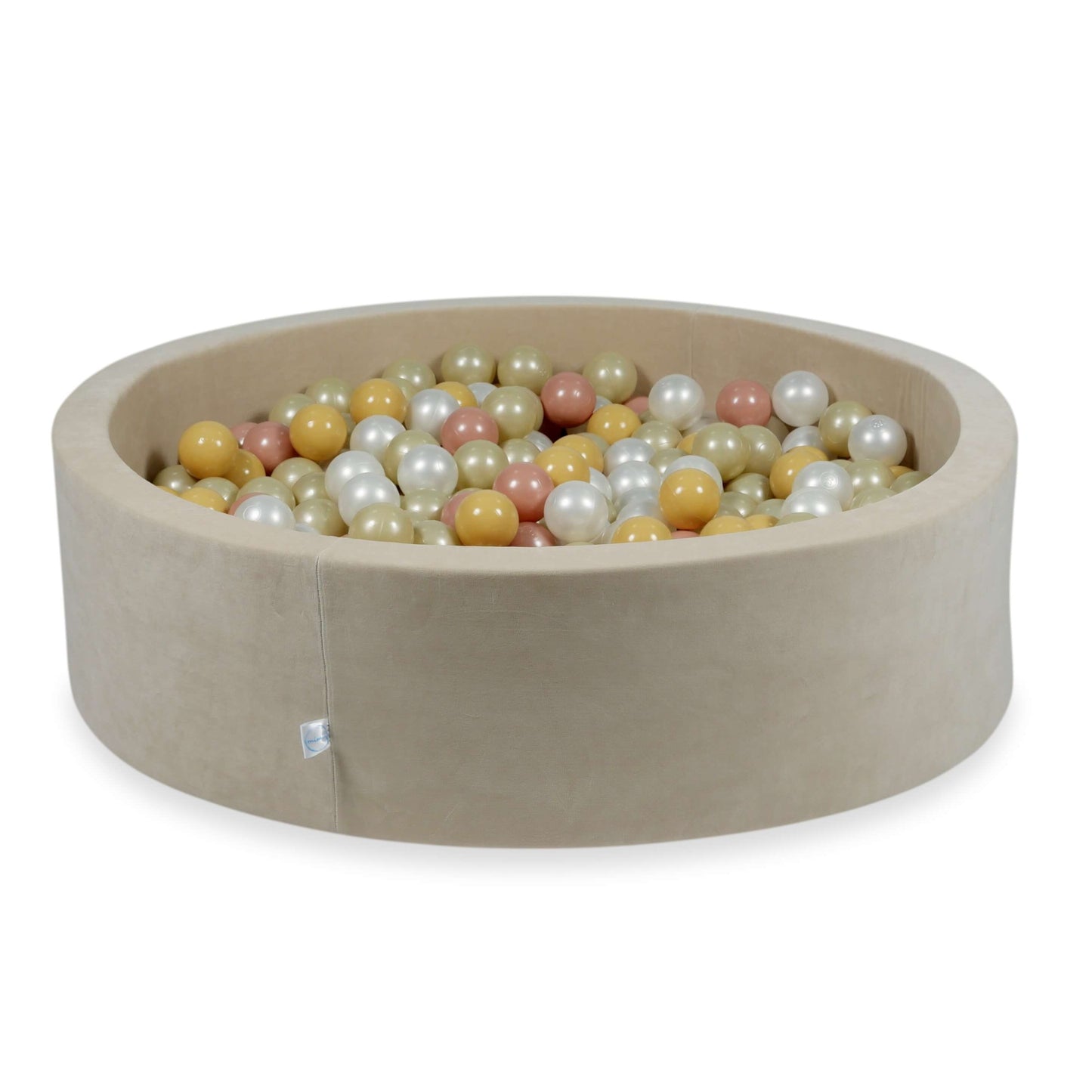 Piscine à Balles 110x30cm Velvet Soft Beige avec boules 400pcs (or clair, perle, beige, or rose)