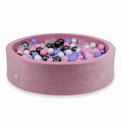 Piscine à Balles 110x30cm Velvet Soft Rose avec boules 400pcs (graphite métallisé, chiné, rose poudré, perle, transparent)