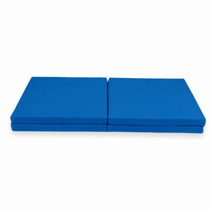 Tapis de jeu 120x120cm pour enfant, carré pliable, Azur