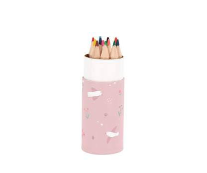 Tube de 12 Crayons de Couleur Blossom Birds
