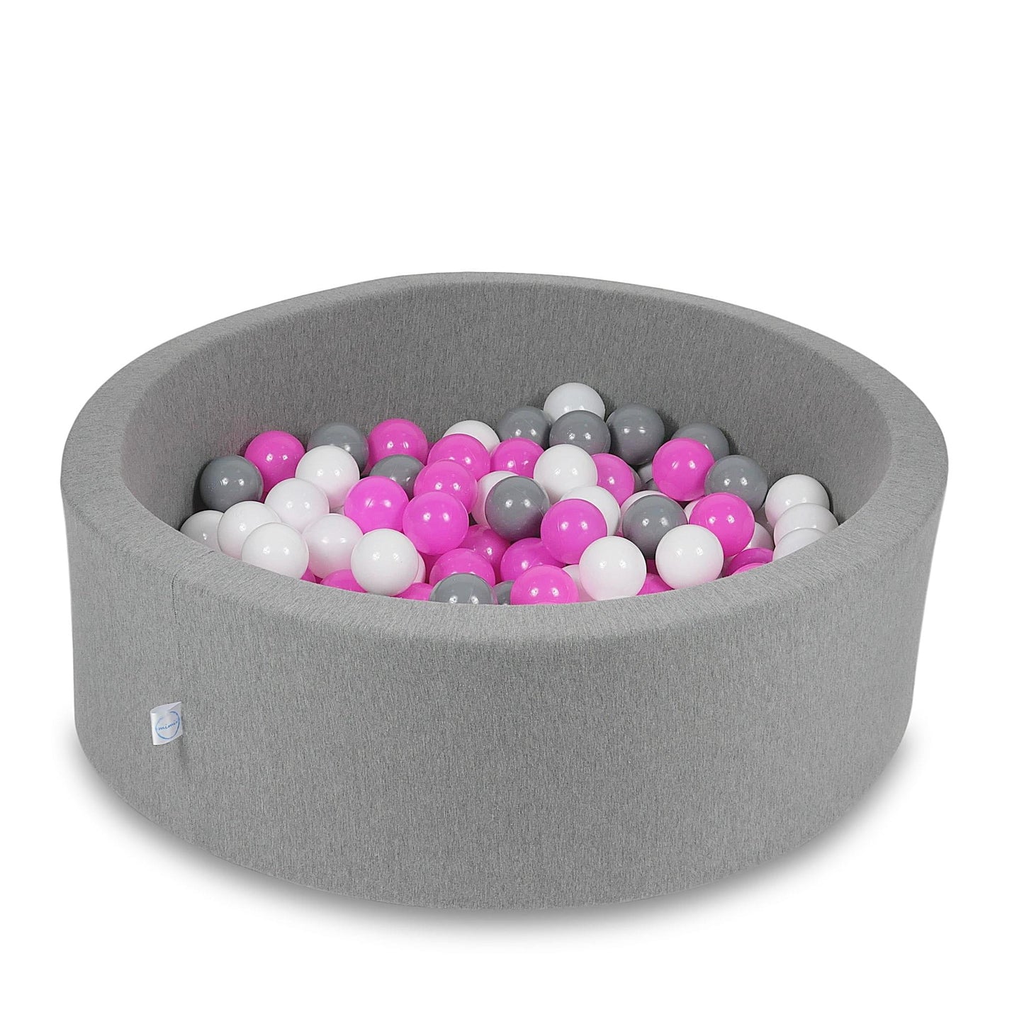 Piscine à balles 90x30cm gris avec balles 200pcs (blanc, gris, rose)