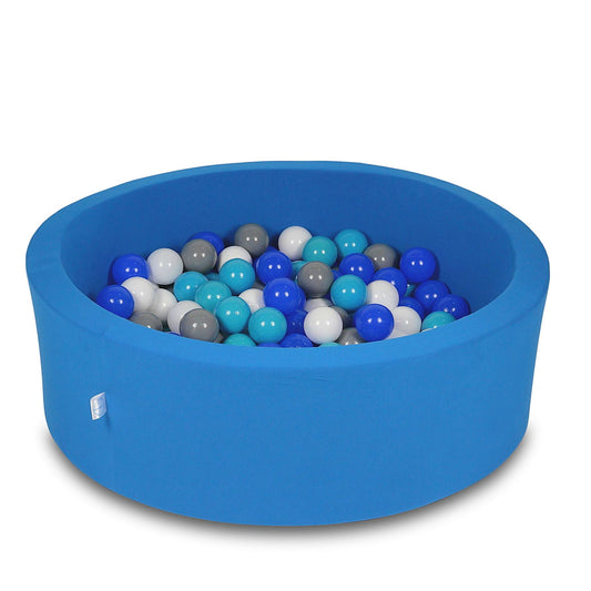 Piscine à Balles 90x30cm azur avec balles 200pcs (turquoise, bleu, blanc, gris)