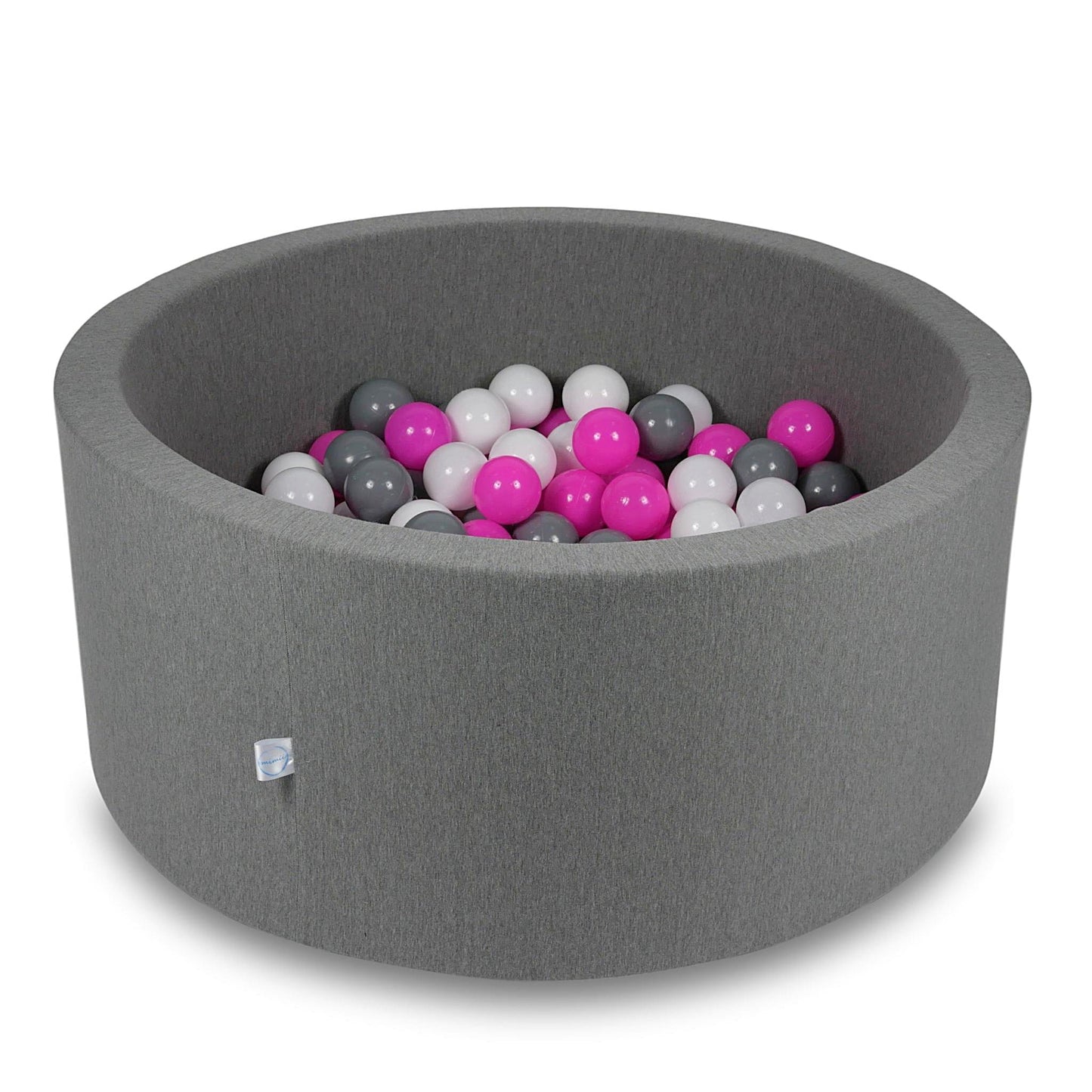 Piscine à balles 90x40cm gris avec balles 300pcs (blanc, gris, rose)