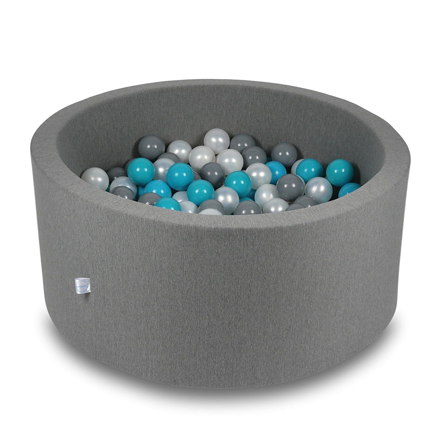 Piscine à balles 90x40cm gris avec balles 300pcs (turquoise, gris, perle)