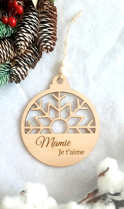 Grosse Boule de Noël Papi je t’aime / Mamie je t’aime