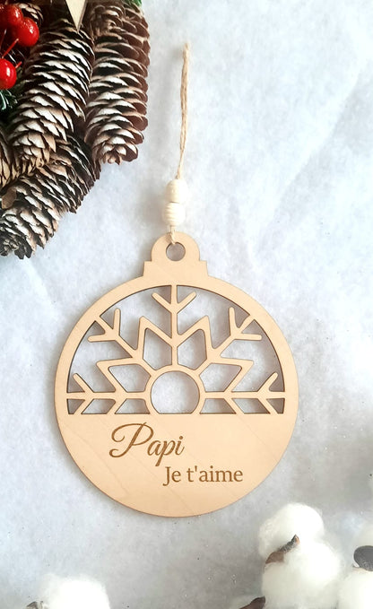 Grosse Boule de Noël Papi je t’aime / Mamie je t’aime