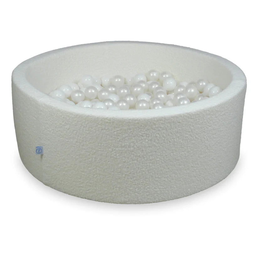 Piscine à Balles | Boucle Blanc - 90x30 +200 balles (blanc, perle)