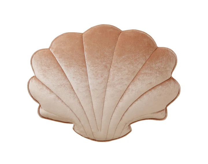 Coussin Coquillage Velours | Beige Perle