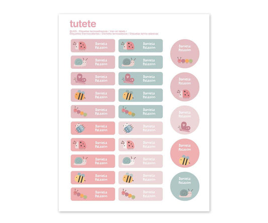 25 étiquettes de vêtements Bugs