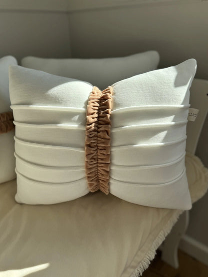 Coussin décoratif en forme de nœud – Velours de coton