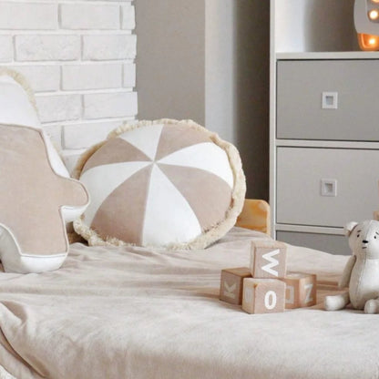 Mini coussin rond | Velours patchwork