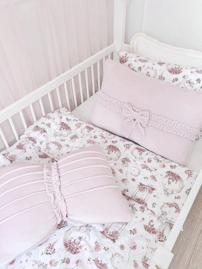 Coussin Velours avec Nœud