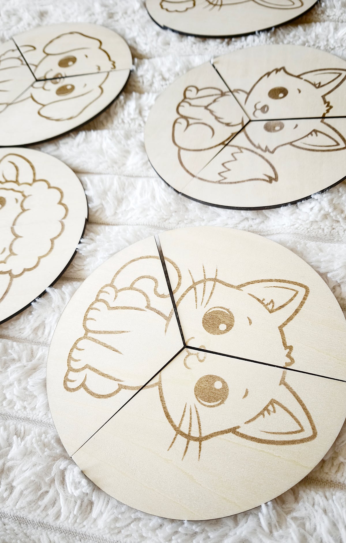 Les puzzles circulaires | Animaux