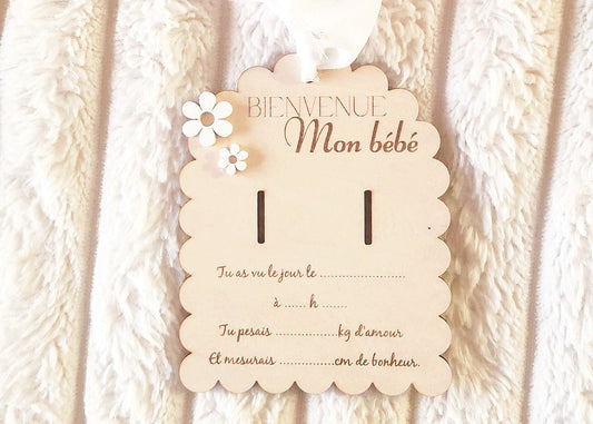 Support pour bracelet de naissance