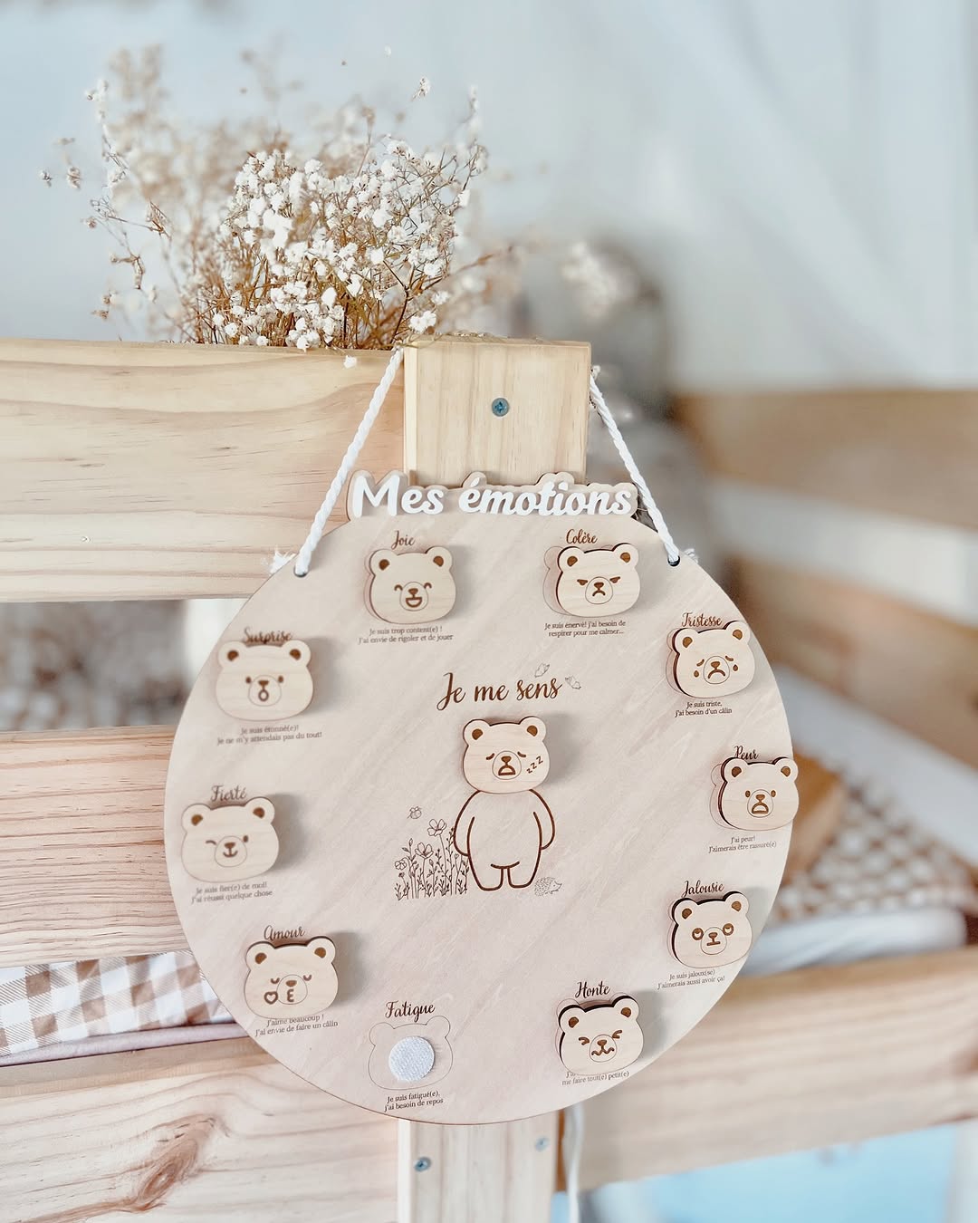 Cercle éducatif en bois | Mes Émotions