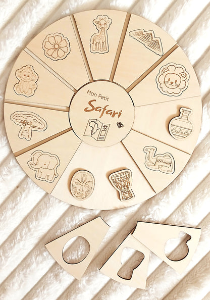 Puzzle éducatif en bois | Mon petit safari