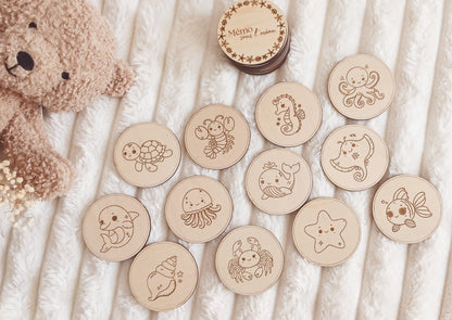 Mémo en bois | Sous l’océan