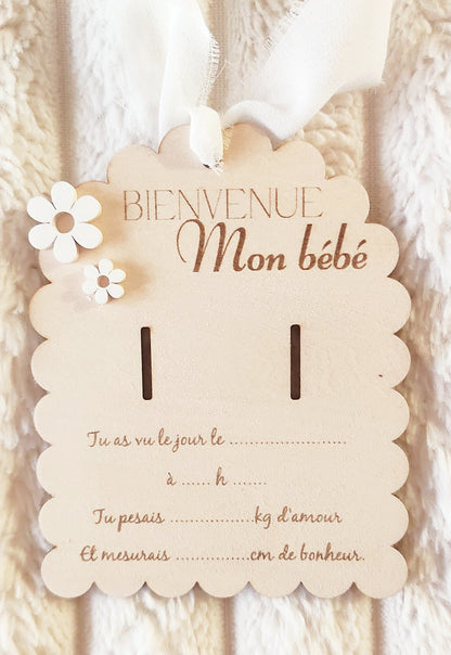 Support pour bracelet de naissance