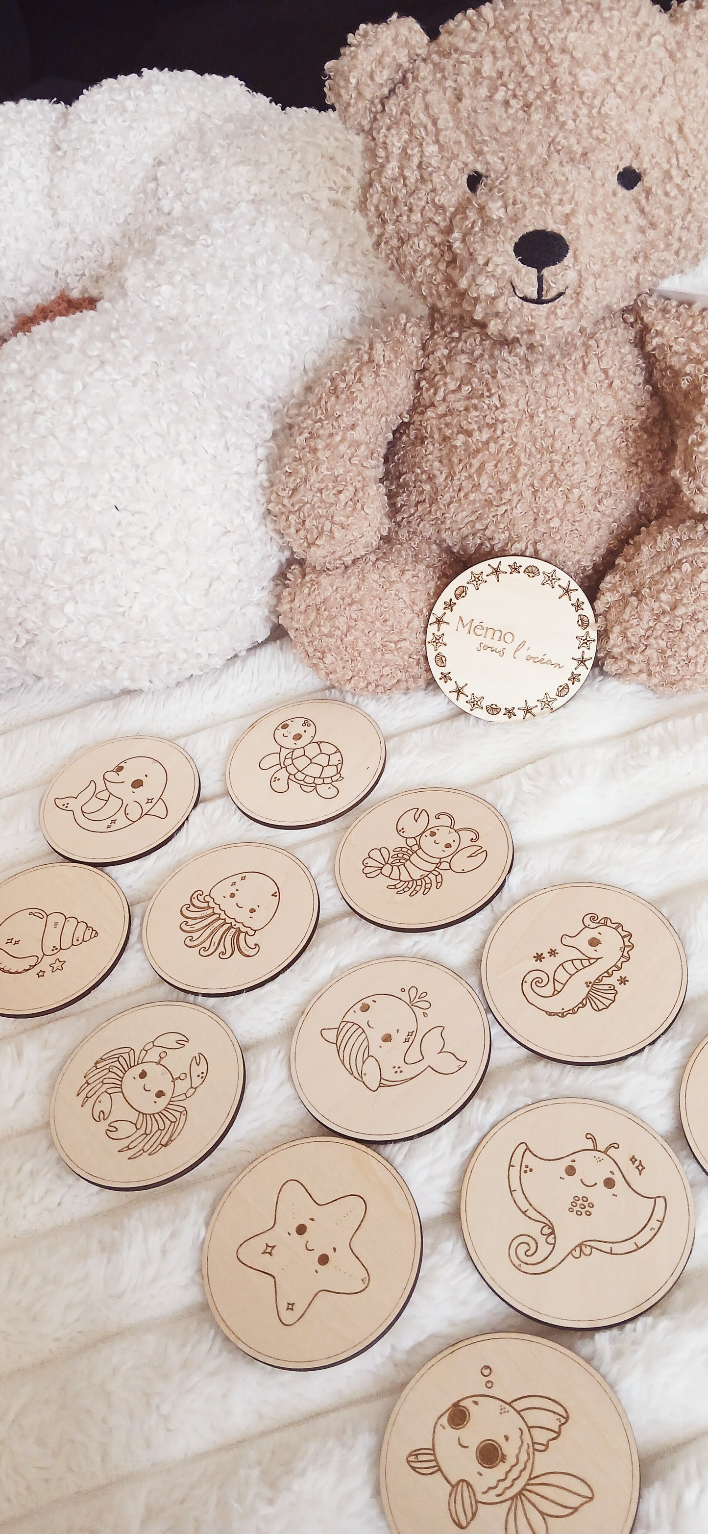 Mémo en bois | Sous l’océan