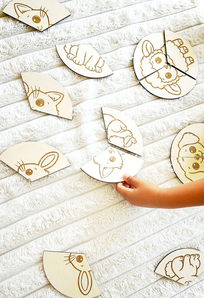Les puzzles circulaires | Animaux