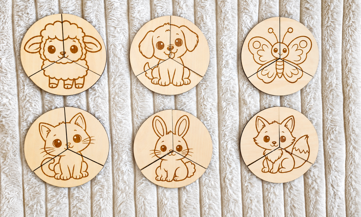 Les puzzles circulaires | Animaux