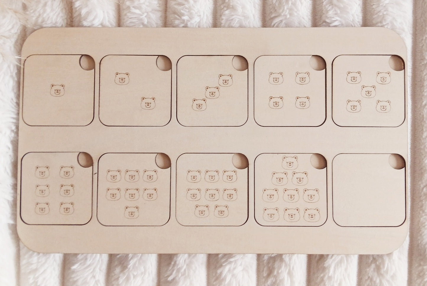 Jeu éducatif en bois | Chiffres & Quantités