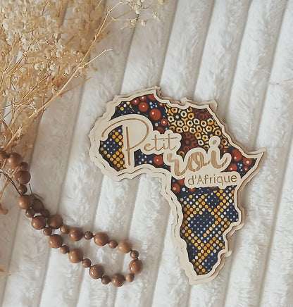 Décoration murale Bois & Wax | Petit roi - Petite reine d’Afrique