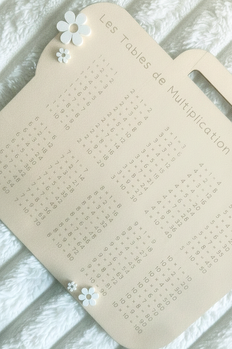 Les tables de multiplication - Personnalisable